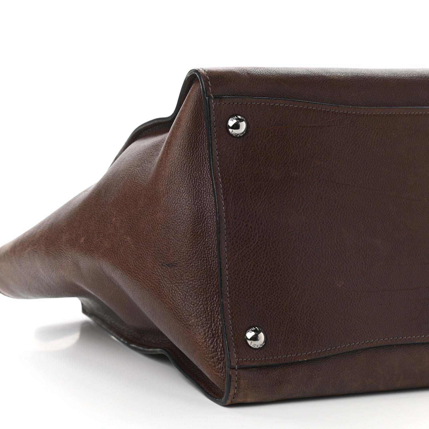 Prada Glace Calf Twin Pocket Tote Bruciato 9 of 17