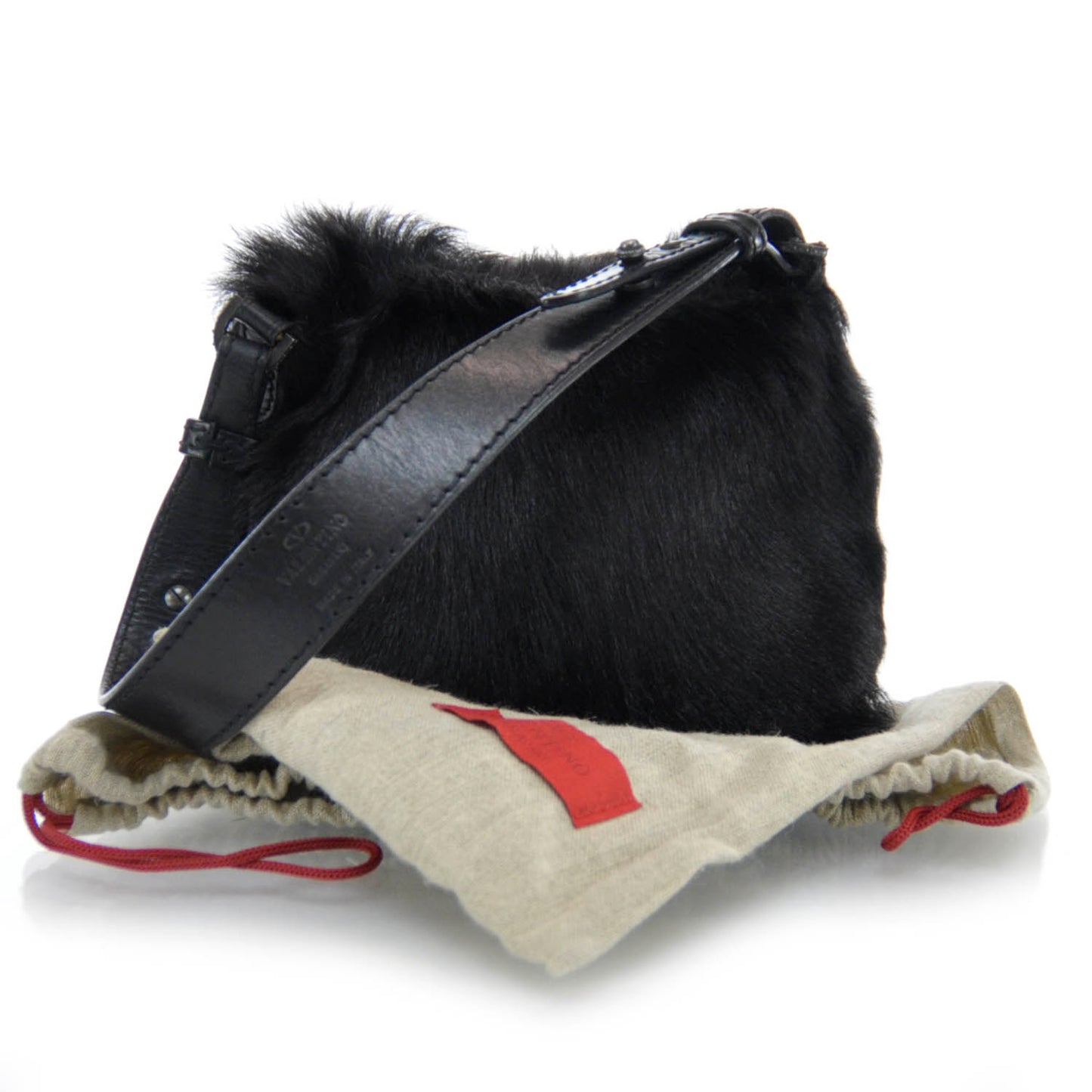 Fur Shoulder Bag Black