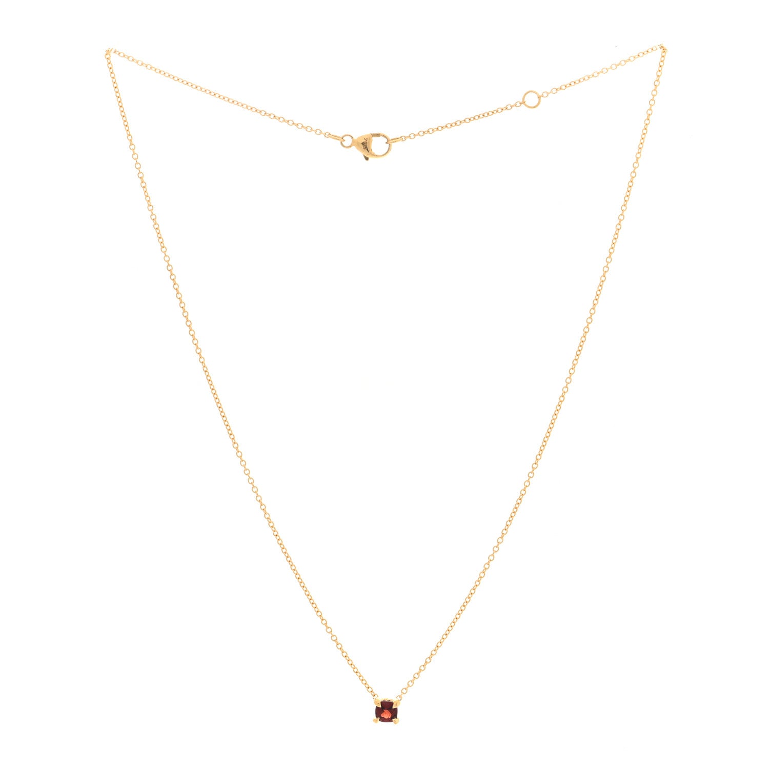 David Yurman 18K Yellow Gold Garnet Chatelaine Teen Necklace 3 of 4