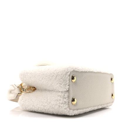 Louis Vuitton Shearling Calfskin Capucines BB White 4 of 9