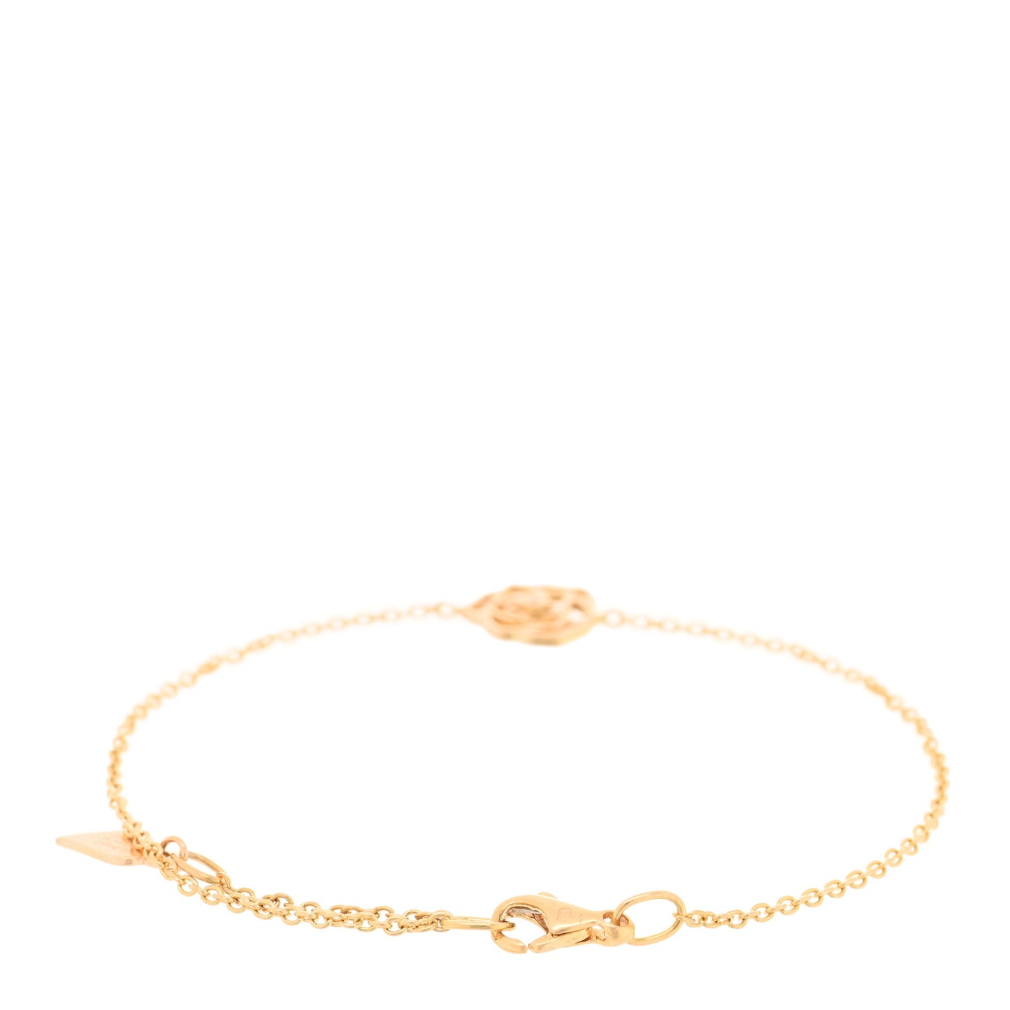 18K Rose Gold Diamond Rose Bracelet