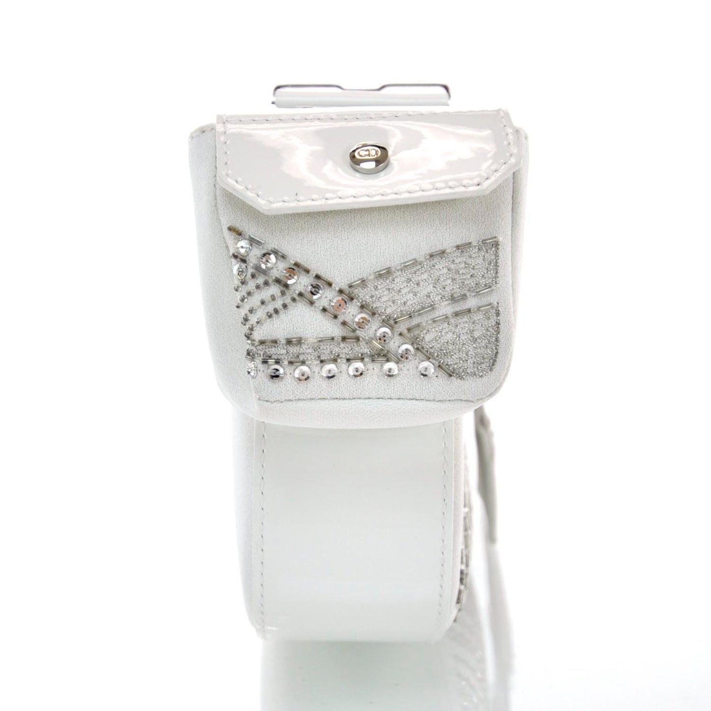 Beaded Sequin Street Chic Columbus Avenue Bag White