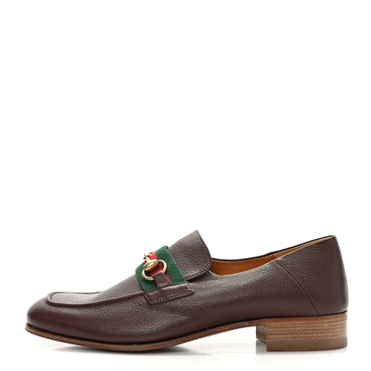 Gucci Havely Kid Web Mens Horsebit Loafers 9 Light Brown 1 of 8