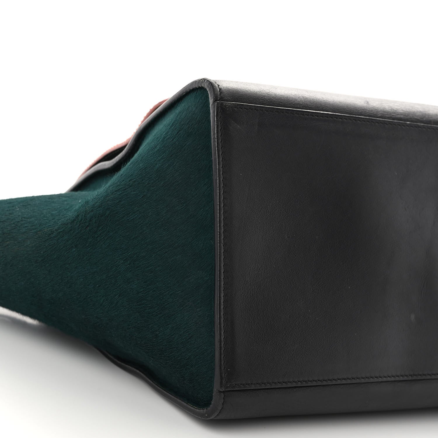 Celine Pony Hair Smooth Calfskin Medium Tri-Color Trapeze Pink Green Black 8 of 14