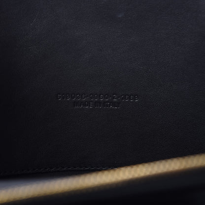 Balenciaga Calfskin Allover Logo M Ville Top Handle Bag Black 8 of 10