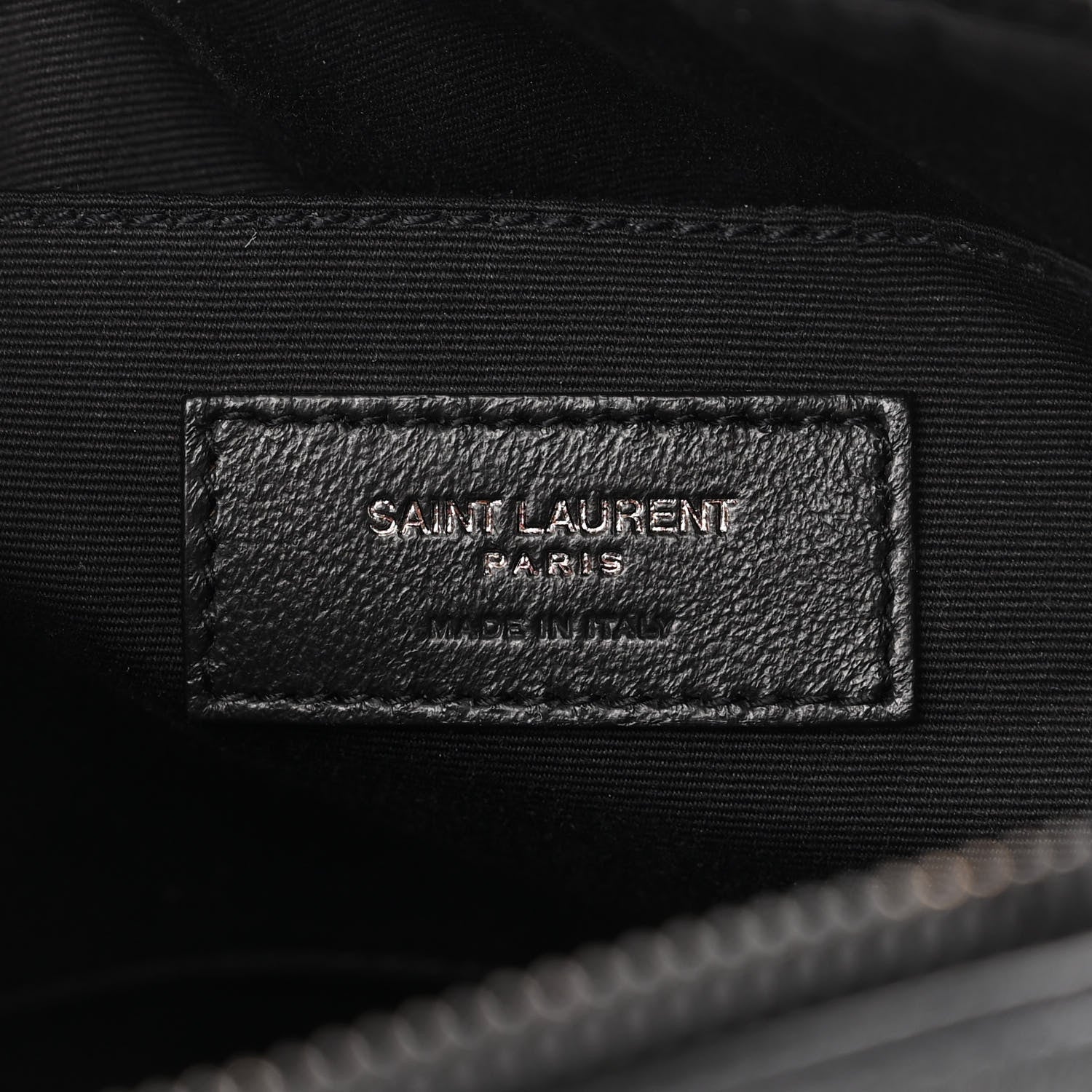 Saint Laurent Calfskin Matelasse Monogram Monochrome Lou Camera Bag Black 6 of 10