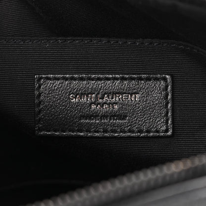 Saint Laurent Calfskin Matelasse Monogram Monochrome Lou Camera Bag Black 6 of 10