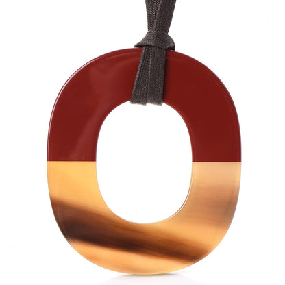 Hermes Buffalo Horn Isthme Pendant Necklace 5 of 7