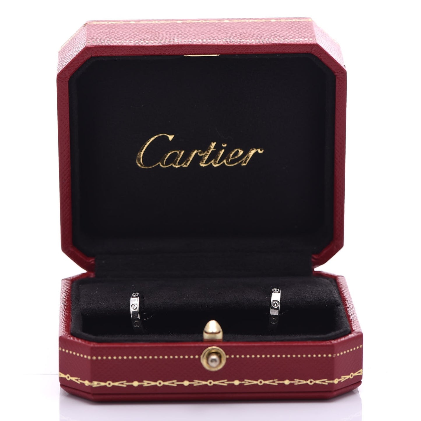 18K White Gold Small LOVE Hoop Earrings