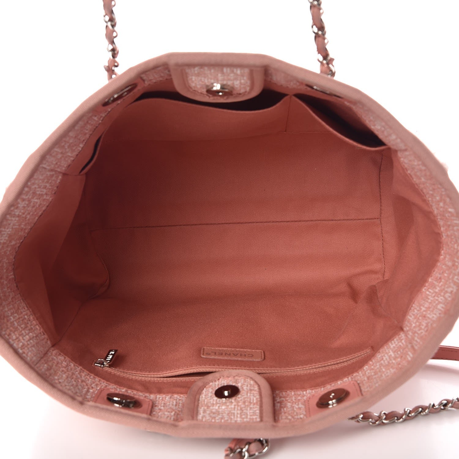 Chanel Canvas Deauville Small Tote Pink 5 of 14