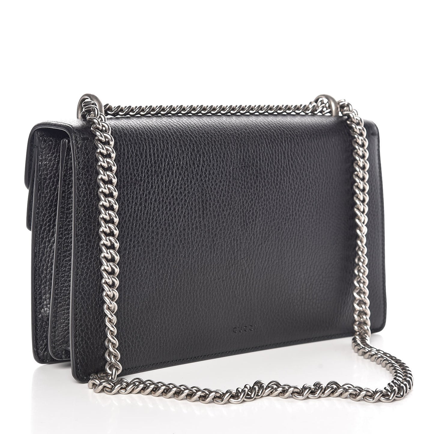 Pebbled Calfskin Small Dionysus Shoulder Bag Black