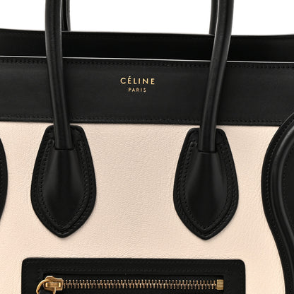 Celine Baby Grained Calfskin Nubuck Micro Tri-Color Luggage White 6 of 10