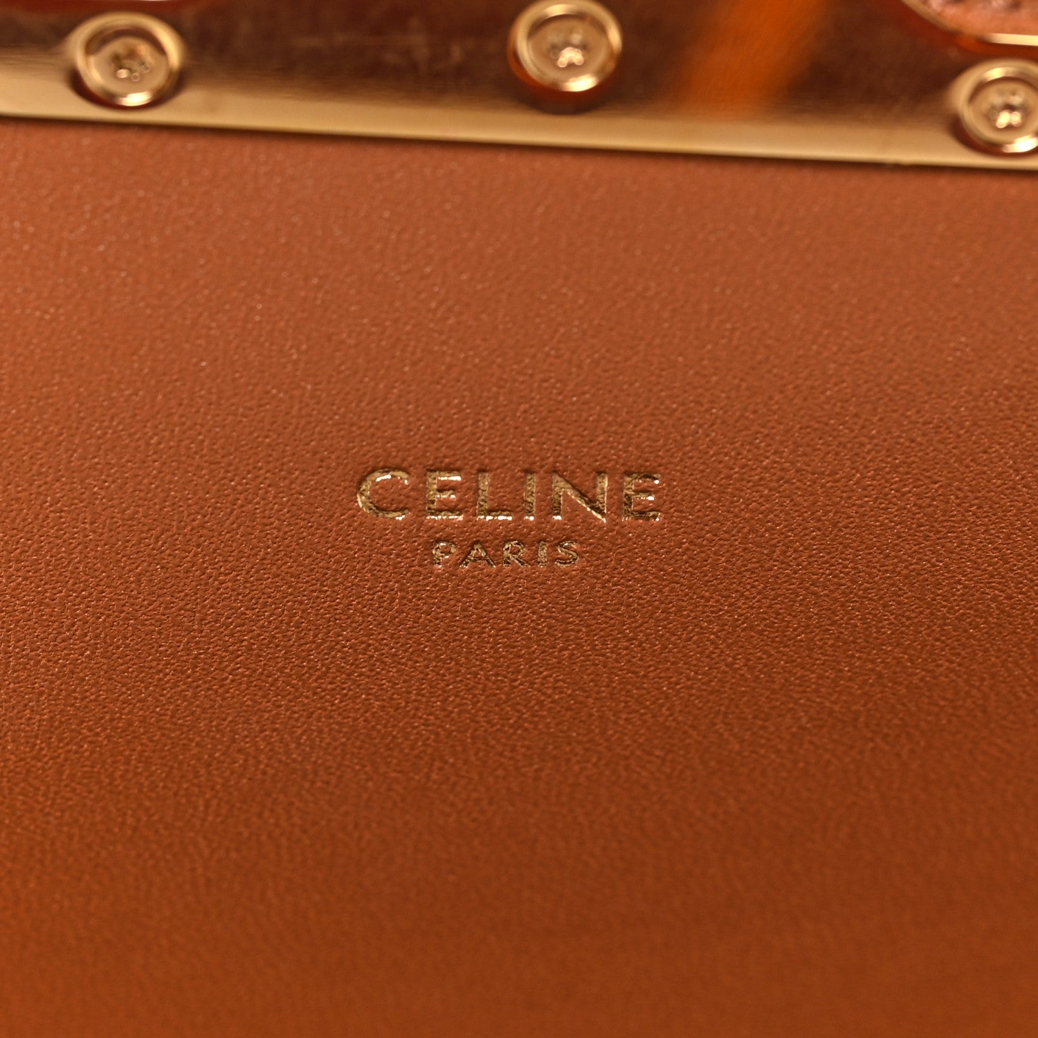 Celine Calfskin Triomphe Canvas Teen Triomphe Bag Tan 7 of 10