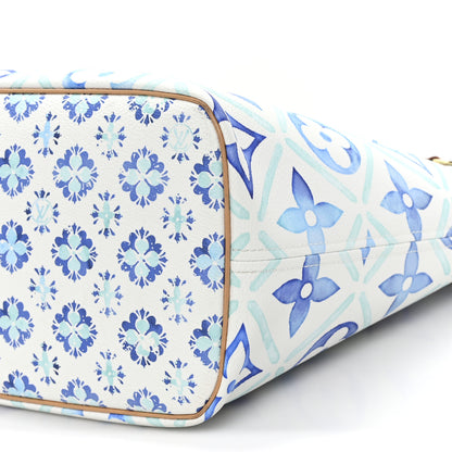 Louis Vuitton Monogram Tiles By The Pool 2.0 Neverfull MM Lagoon Blue 10 of 12