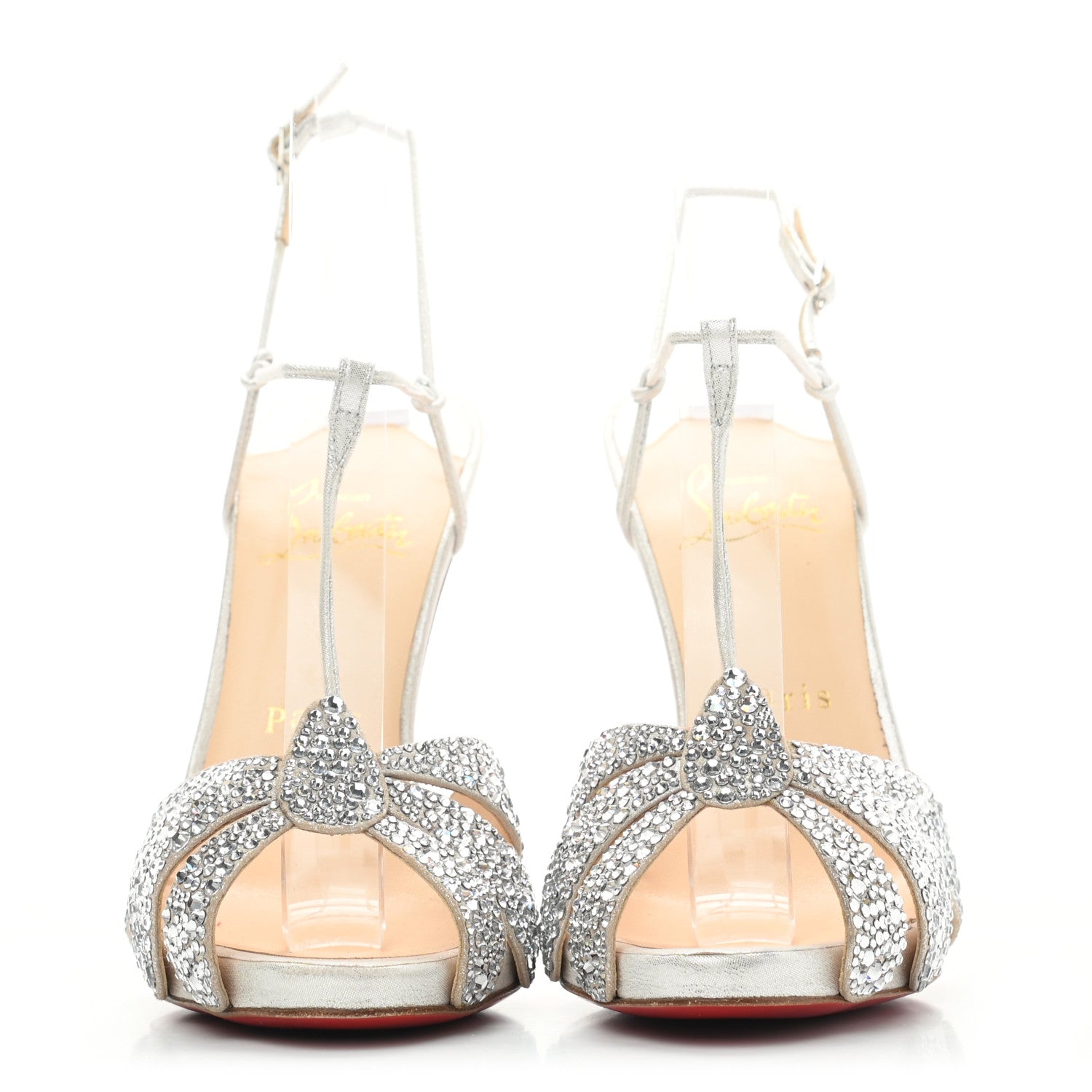 Christian Louboutin Strass Nappa Margi Diams 120 Sandals 38 Crystal 2 of 12