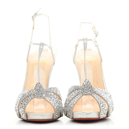 Christian Louboutin Strass Nappa Margi Diams 120 Sandals 38 Crystal 2 of 12