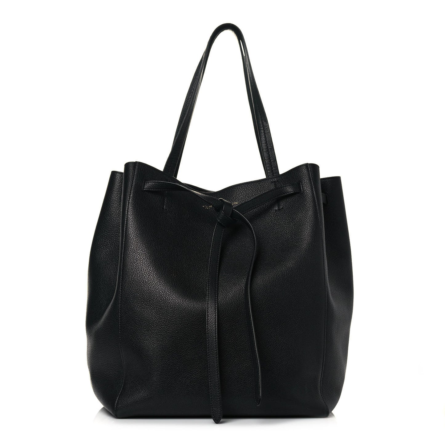 Soft Grained Calfskin Small Belt Cabas Black