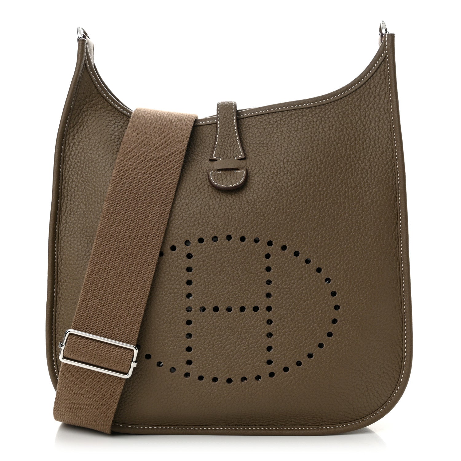 Hermes Taurillon Clemence Evelyne III PM Etoupe 1 of 10