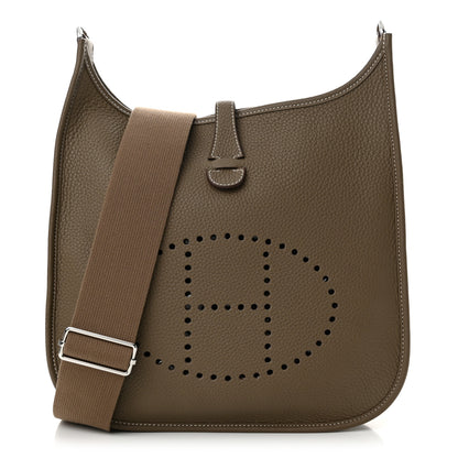 Hermes Taurillon Clemence Evelyne III PM Etoupe 1 of 10
