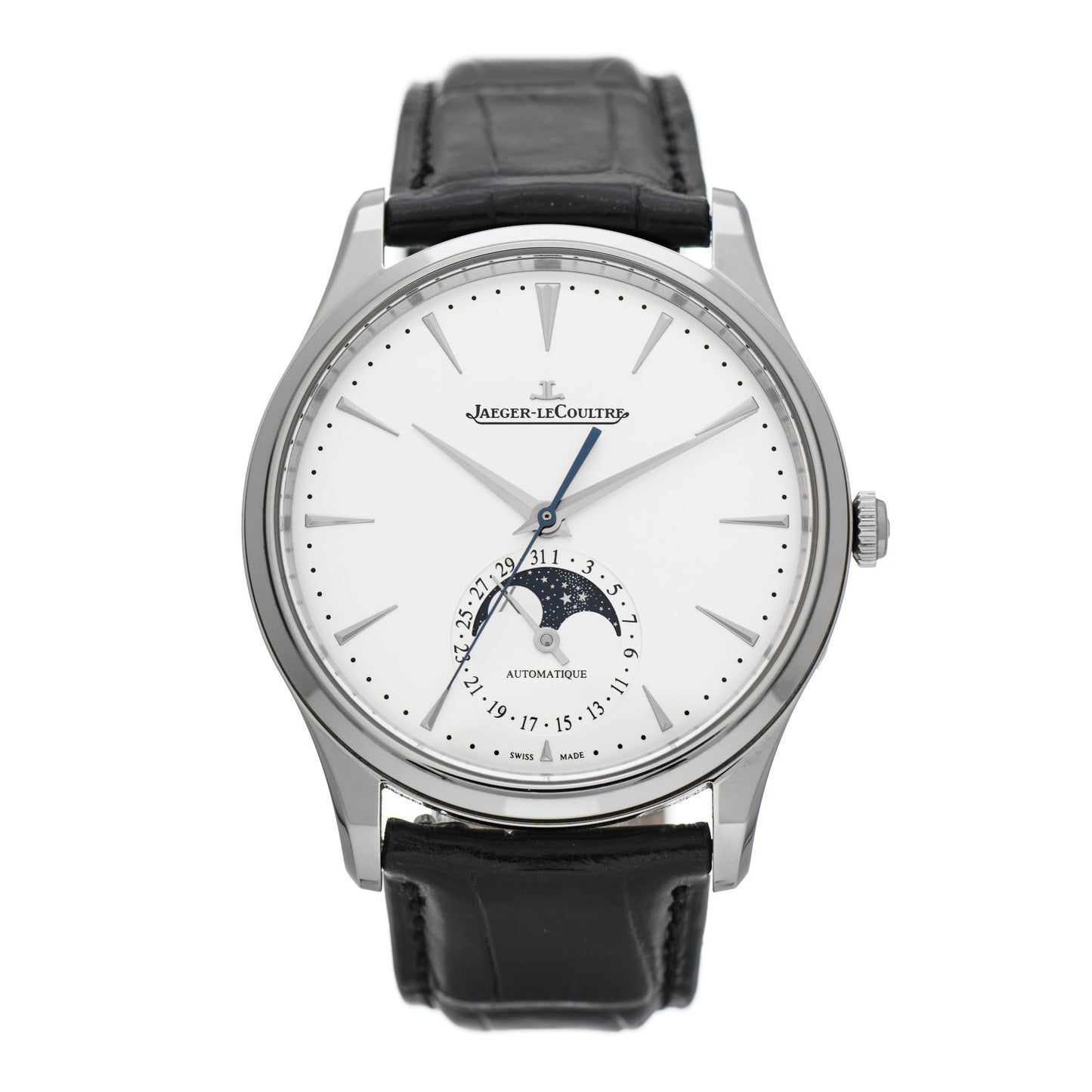 Stainless Steel Alligator 39mm Master Ultra Thin Moon Automatic Watch Q1368430