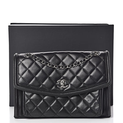 Chanel Lambskin Quilted Large Geometric Flap Black 16 of 16