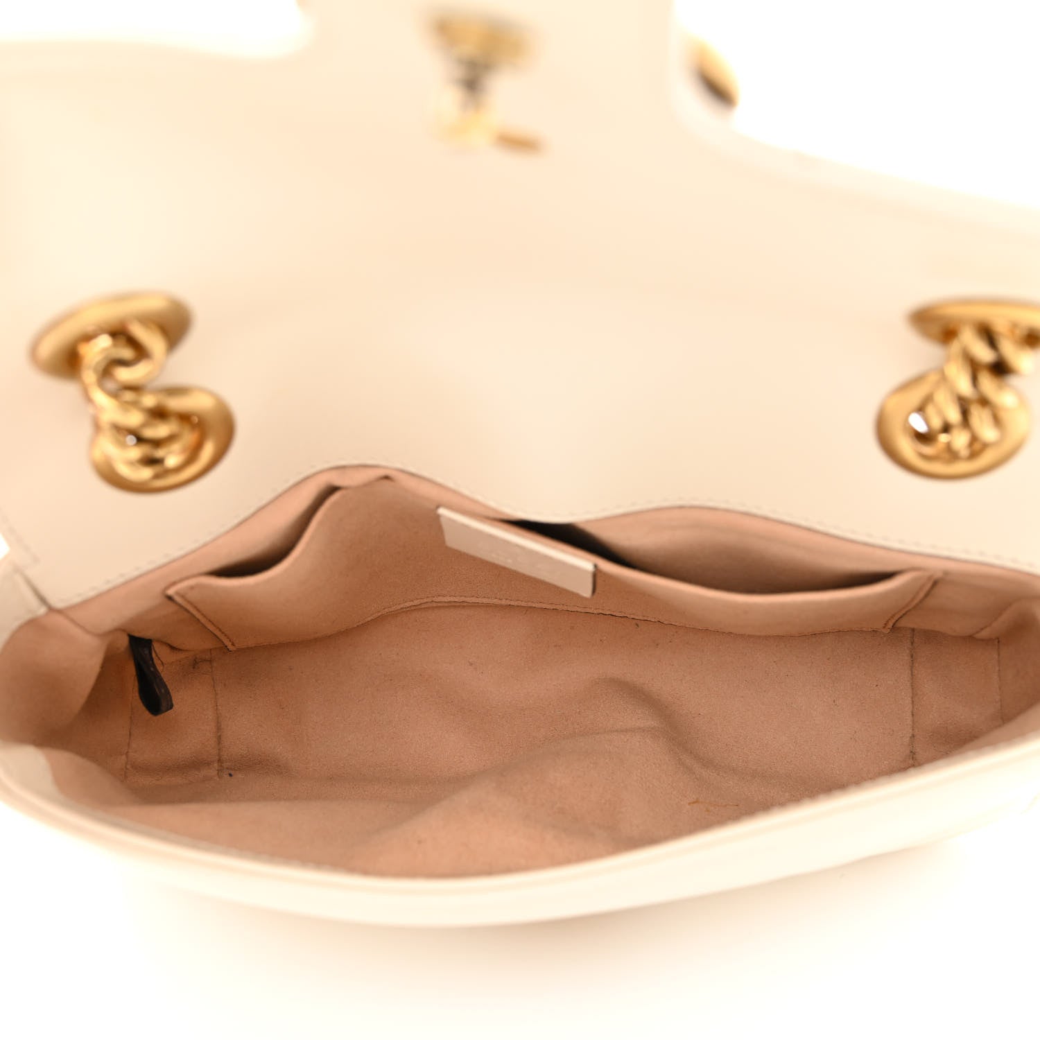 Gucci Calfskin Matelasse Mini GG Marmont Shoulder Bag White 5 of 13