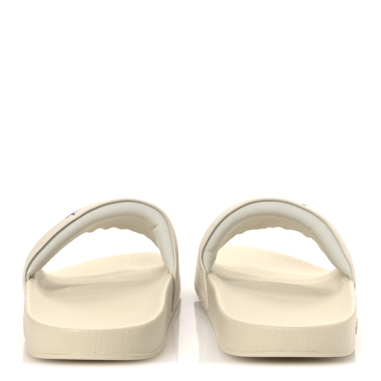 Gucci Nappa Interlocking G Rainbow Womens Pursuit Slide Sandals 41 Mystic White 6 of 11