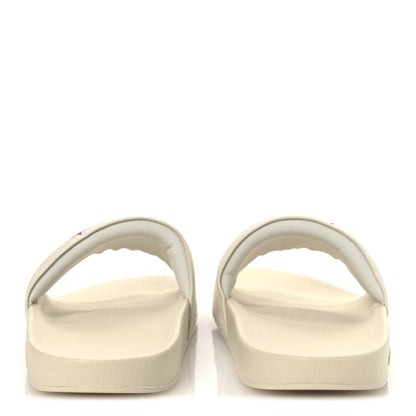 Gucci Nappa Interlocking G Rainbow Womens Pursuit Slide Sandals 41 Mystic White 6 of 11