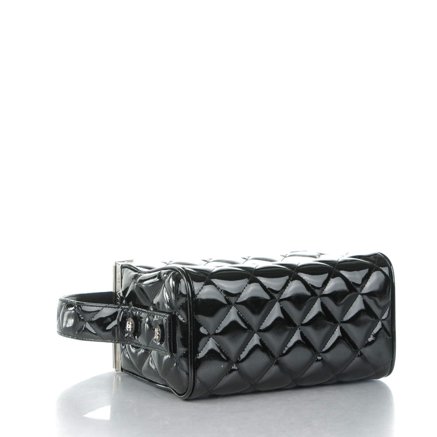 Chanel Patent Quilted Vanity Clutch Black 4 of 8