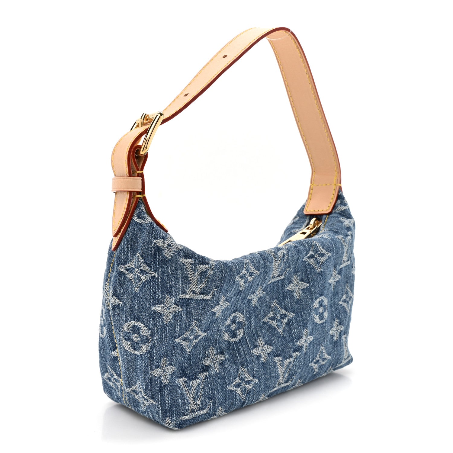 Louis Vuitton Monogram Denim Hills Pochette Blue 3 of 9
