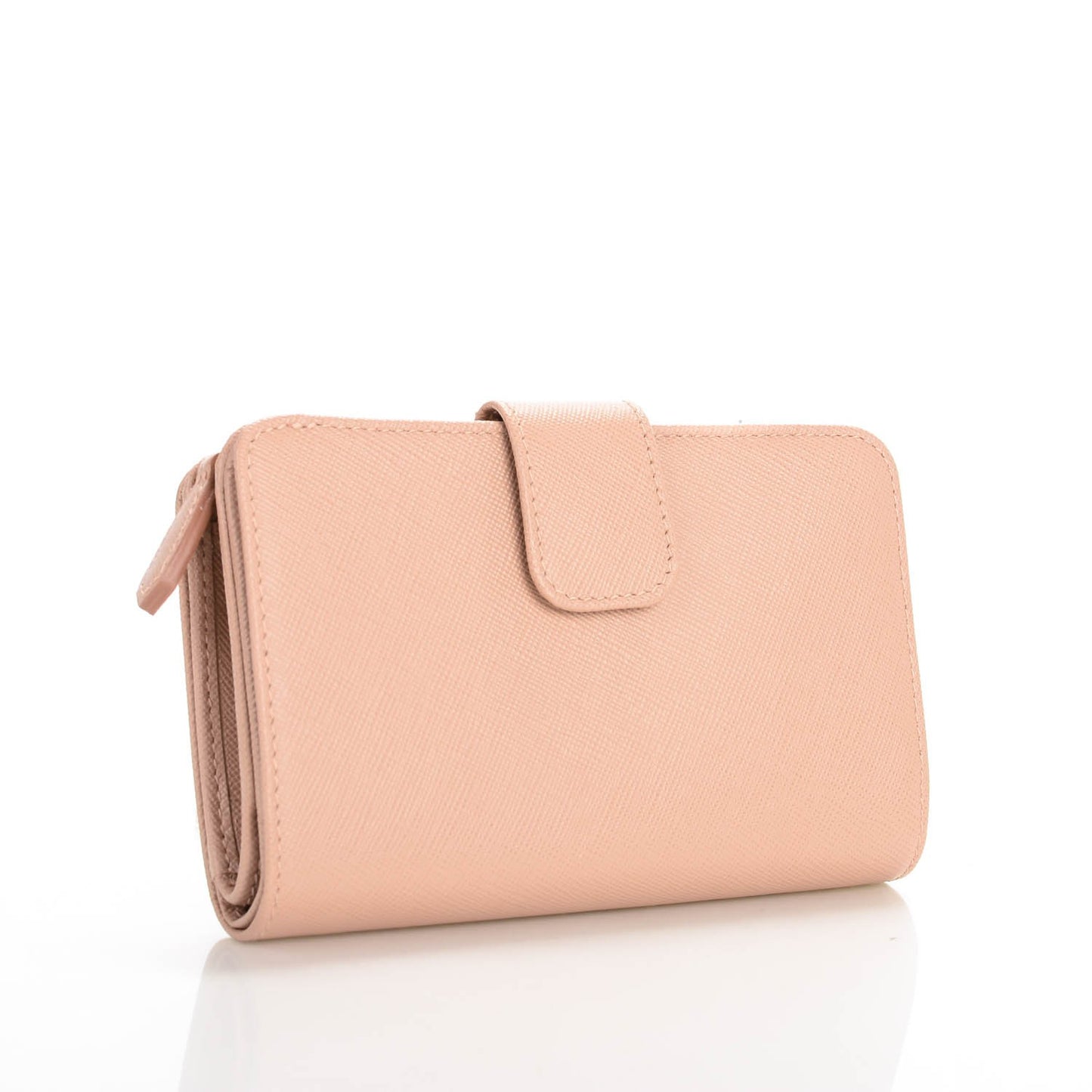 Saffiano Metal Compact Wallet Cammeo
