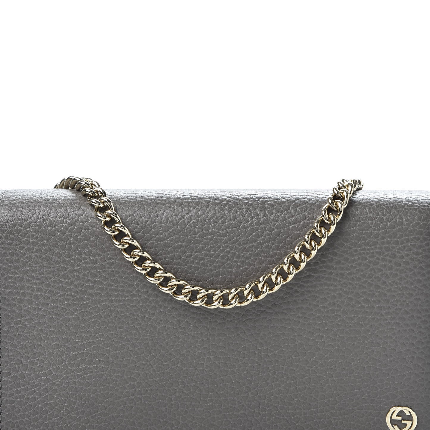 Dollar Calfskin Medium Betty Chain Wallet Loess