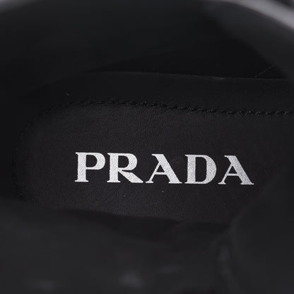 Prada Spazzolato Rois Nylon Metal Triangle Logo Monolith Pouch Pocket 55mm Boots 39 Black 9 of 11