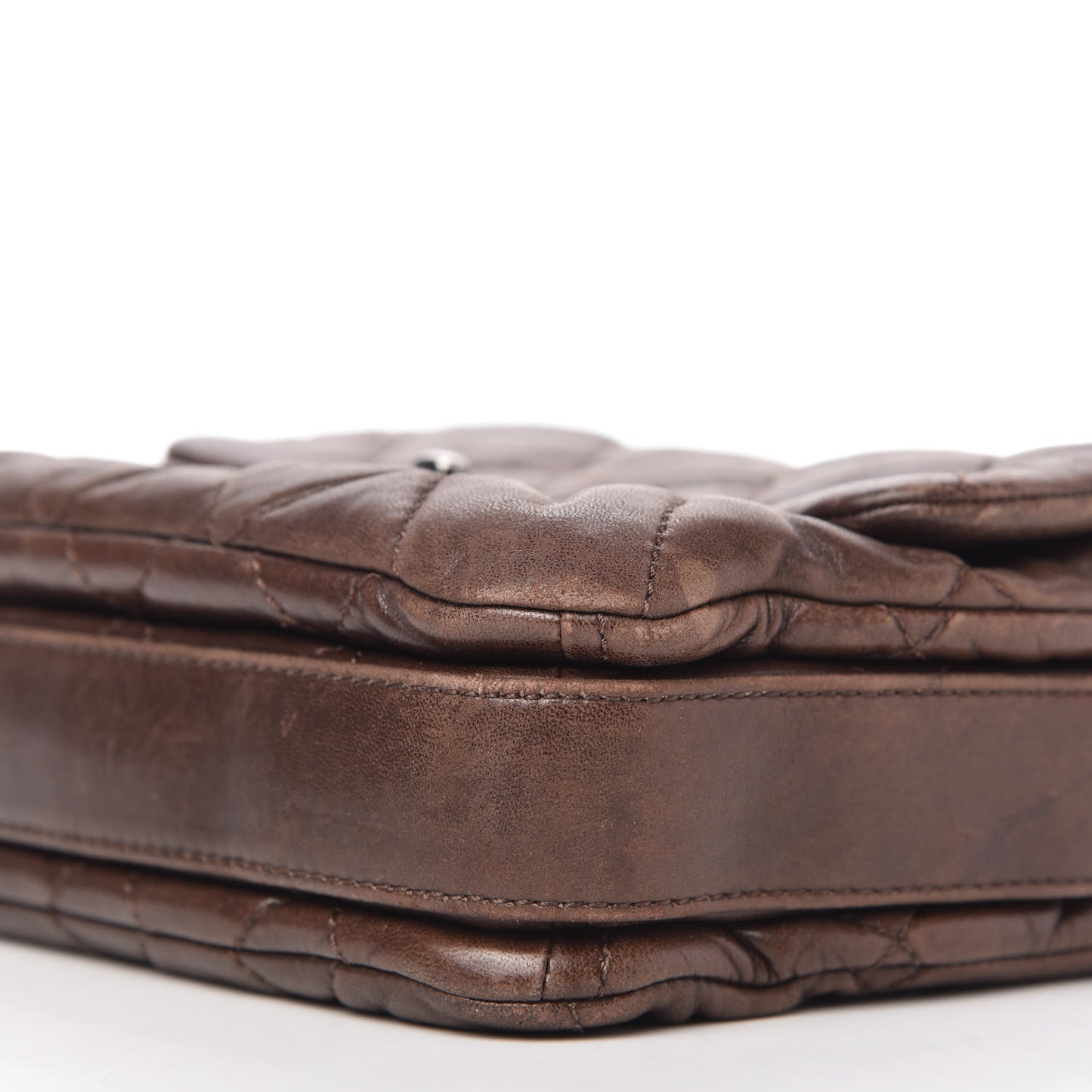 Lambskin Quilted Mini Chanel 3 Flap Brown