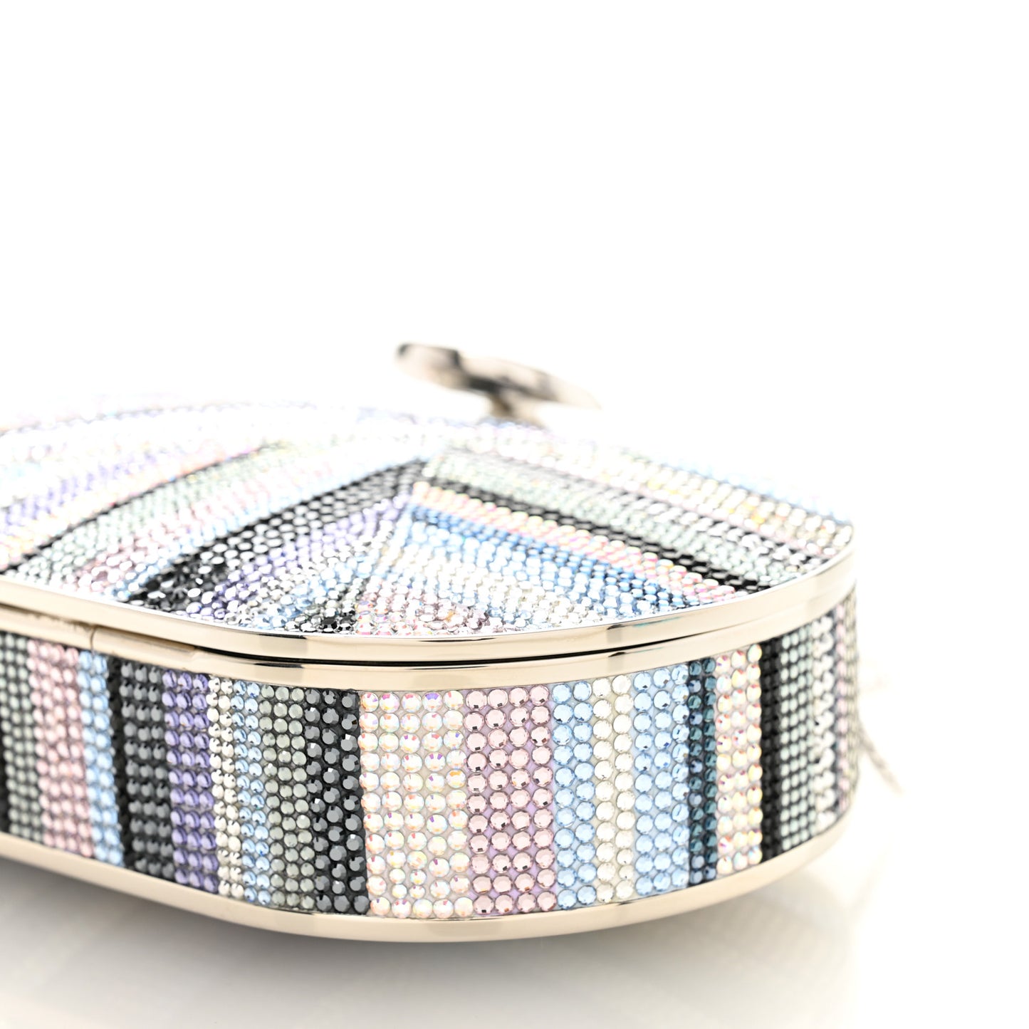 Swarovski Crystal Minaudiere Clutch Multicolor