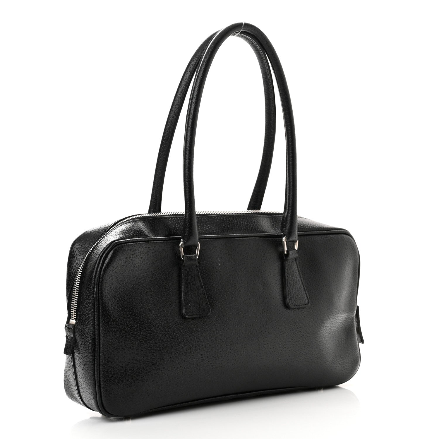 Prada Calfskin Bauletto Black 3 of 11