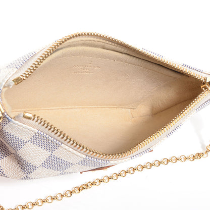 Louis Vuitton Damier Azur Pochette Milla MM 6 of 8