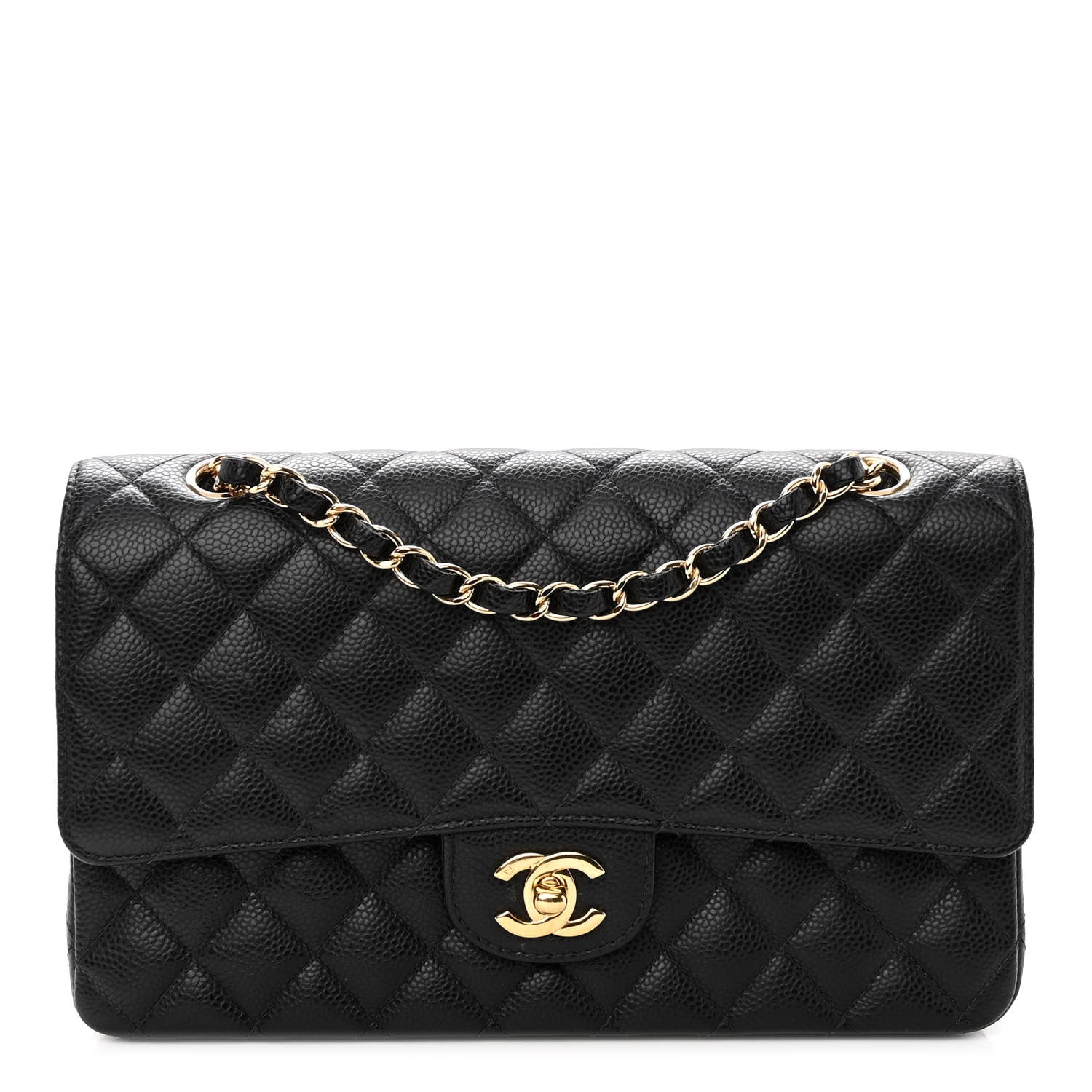 Chanel Caviar Quilted Medium Double Flap Black 1 of 10