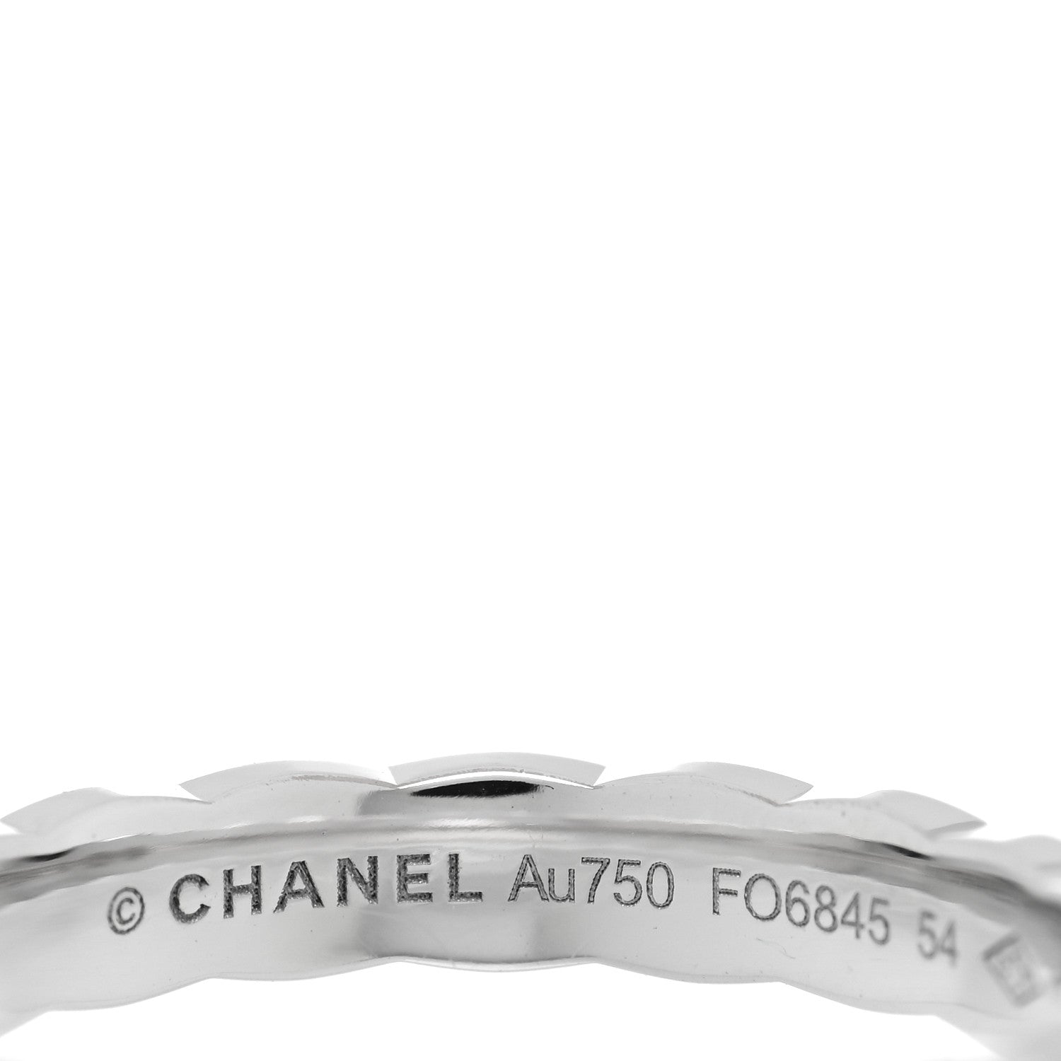 Chanel 18K White Gold Mini Coco Crush Ring 54 7 4 of 4