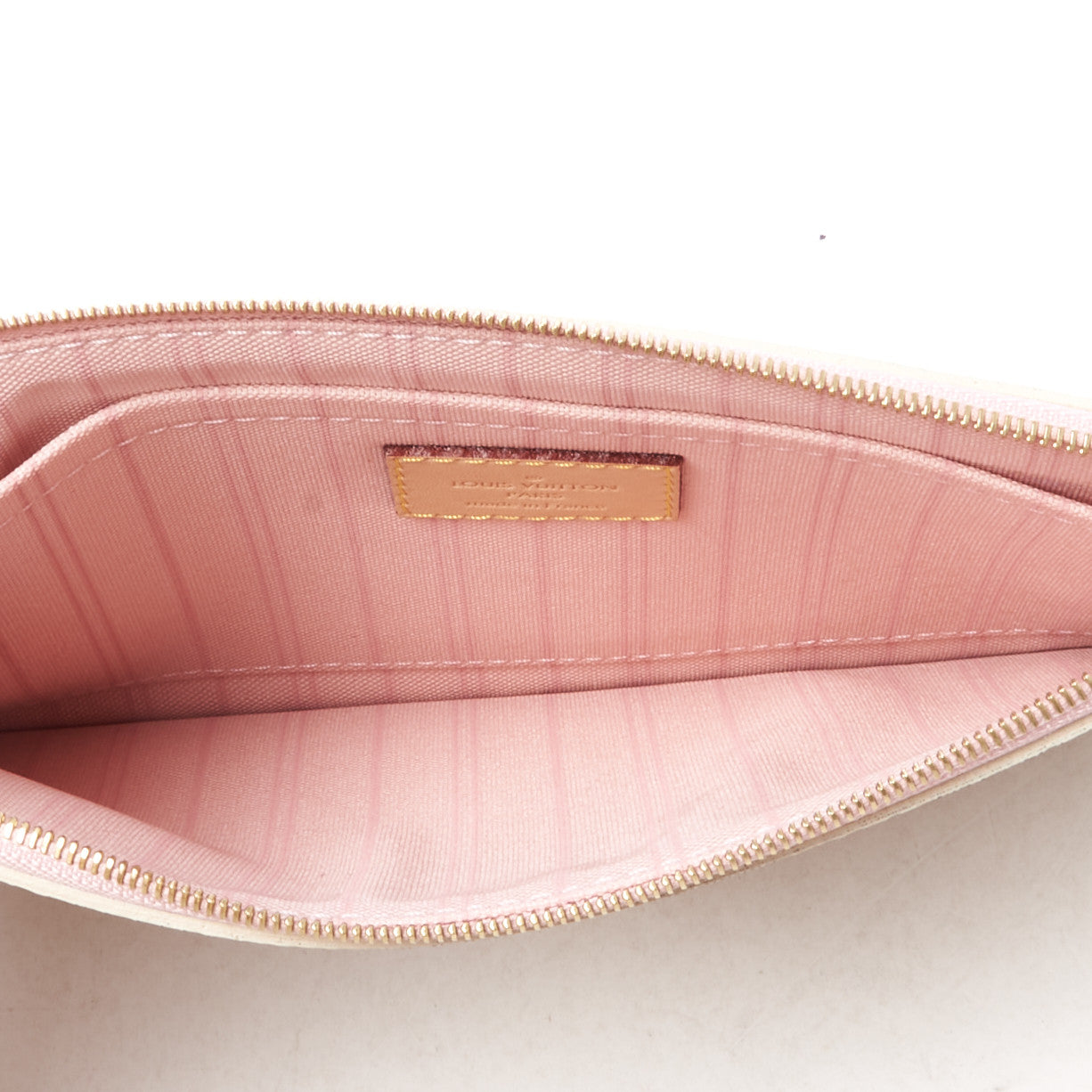 Louis Vuitton Damier Azur Neverfull MM GM Pochette Rose Ballerine 6 of 7