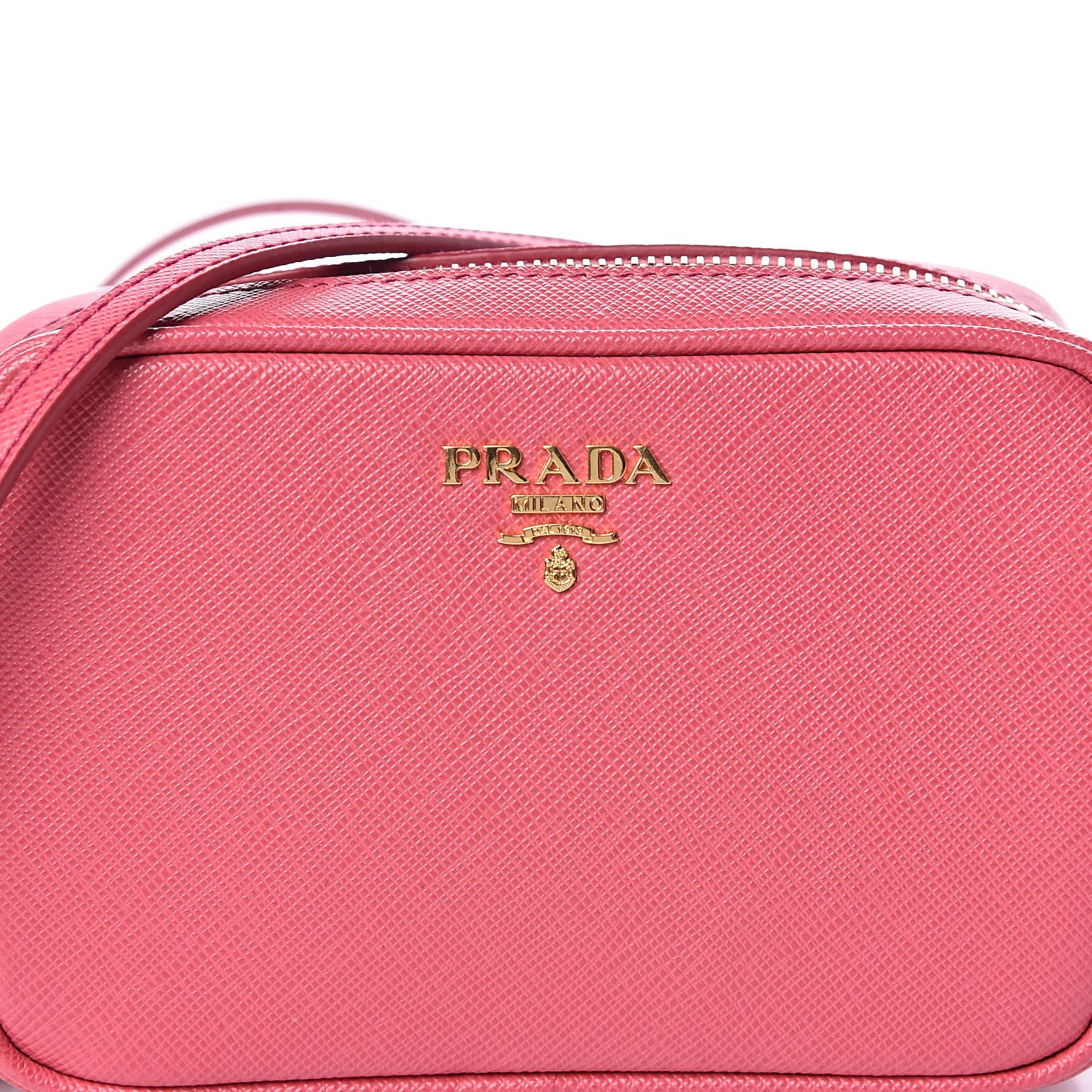 Prada Saffiano Mini Camera Crossbody Peonia 10 of 11