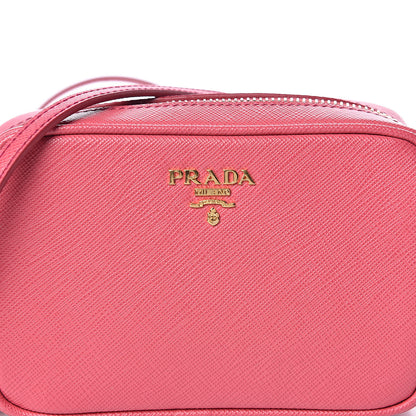 Prada Saffiano Mini Camera Crossbody Peonia 10 of 11