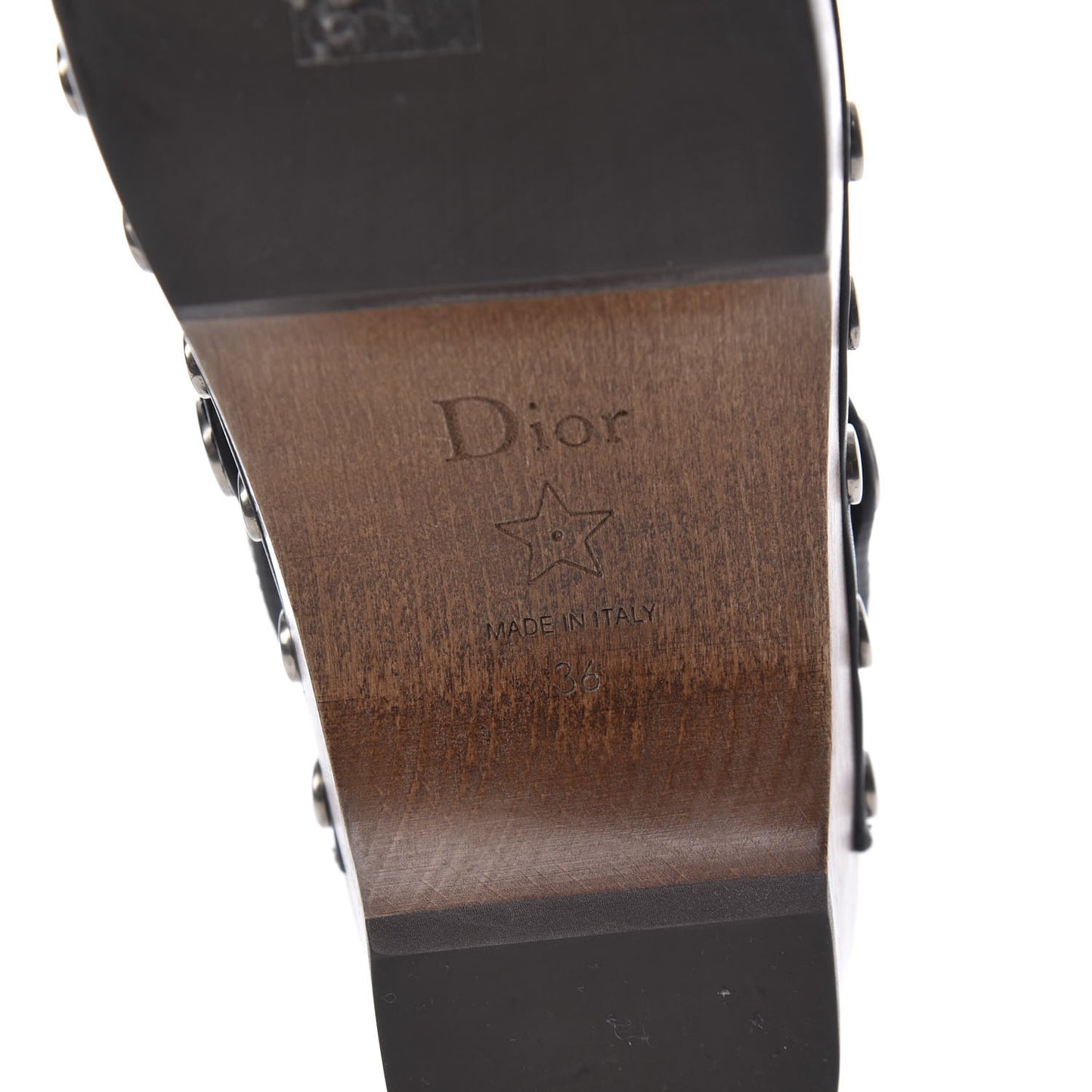 Calfskin Diorquake 20mm Slingback Clogs 36 Black