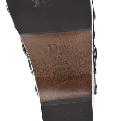 Christian Dior Calfskin Diorquake 20mm Slingback Clogs 36 Black 6 of 8