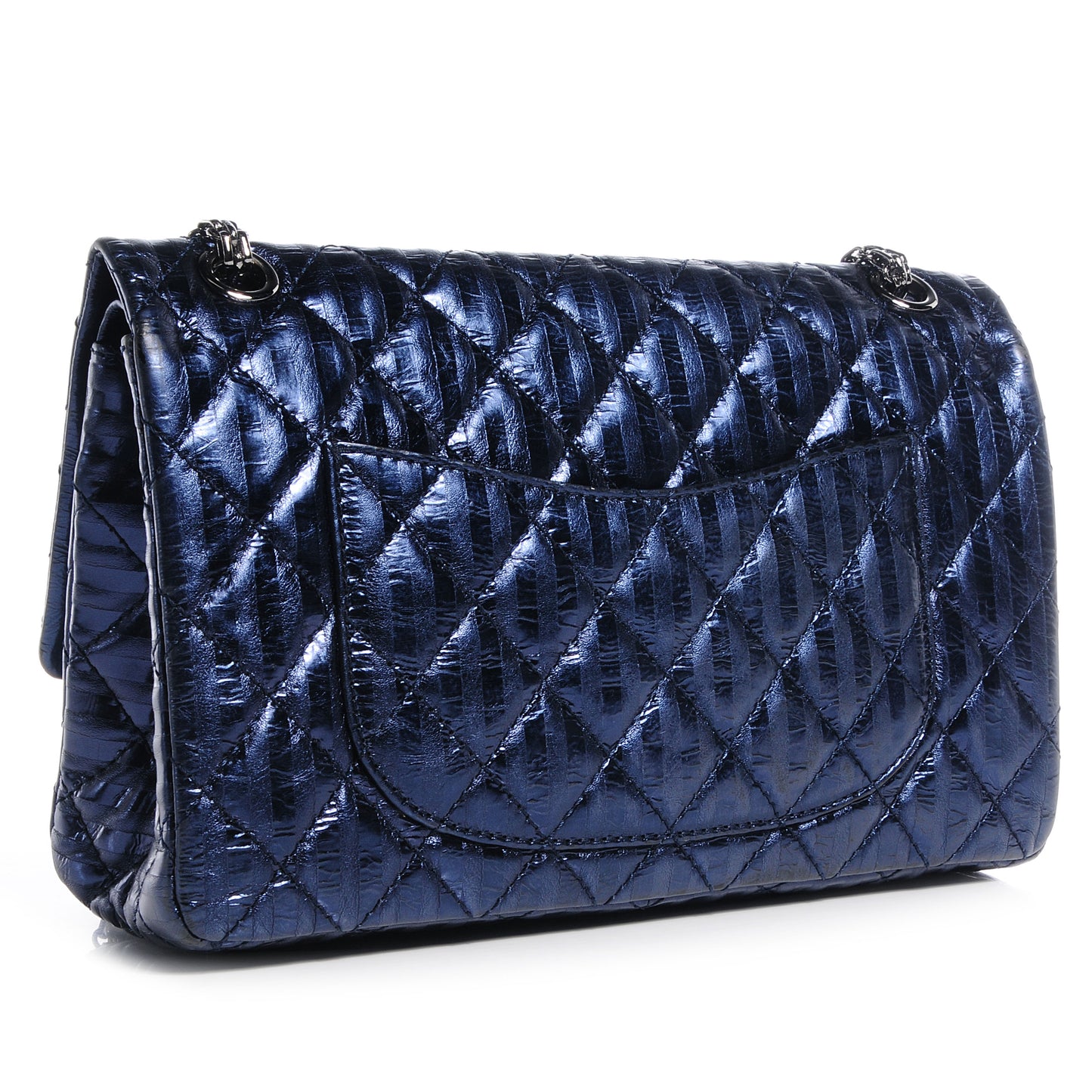 Metallic Striped 2.55 Reissue 226 Flap Blue