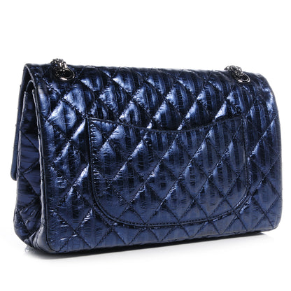 Chanel Metallic Striped 2.55 Reissue 226 Flap Blue 3 of 7