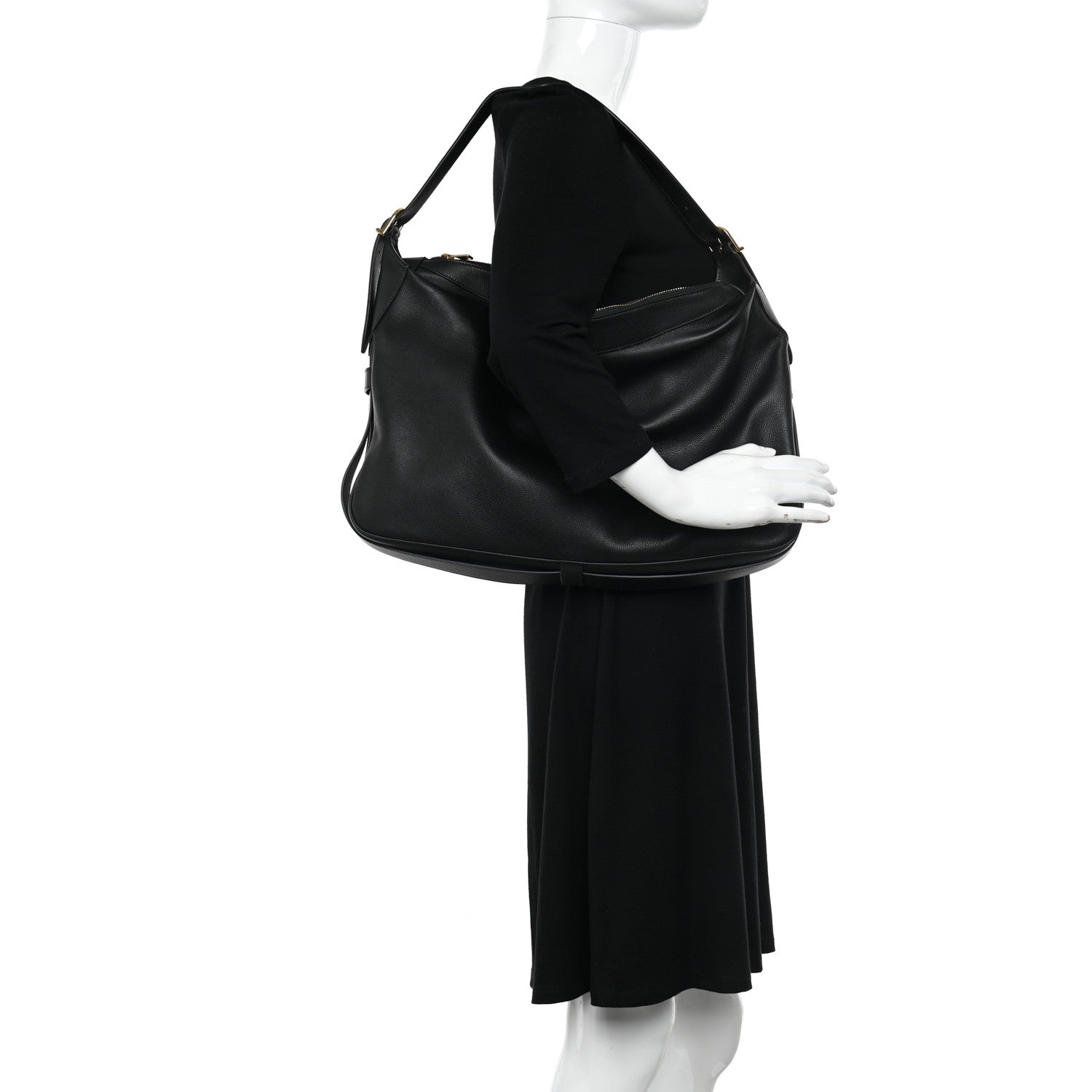 Celine Supple Calfskin Large Romy Shoulder Bag Black 2 of 8