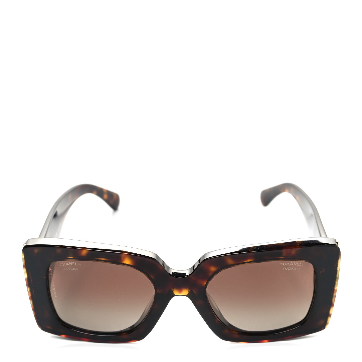 Chanel Acetate Pearl Rectangle Sunglasses 5480-H-A Tortoise 2 of 10