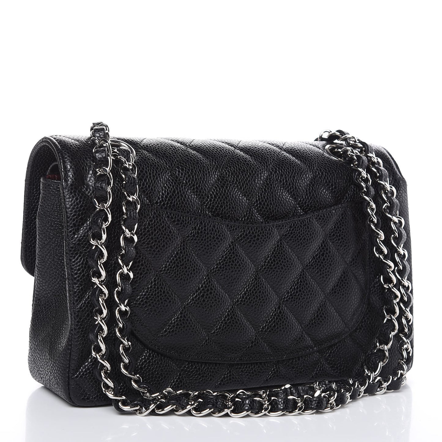 Caviar Quilted Small Double Flap Black