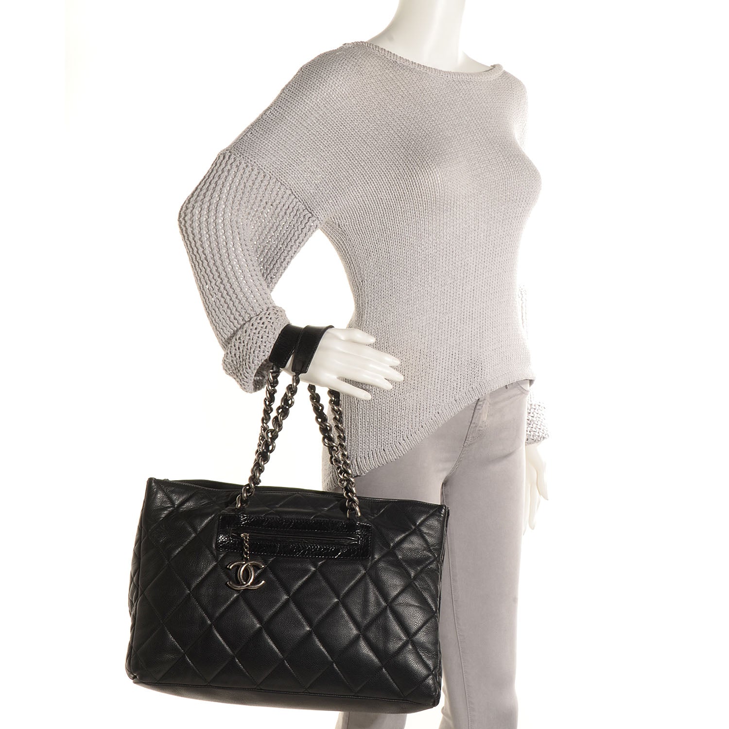 Chanel Caviar Quilted Coco Casual Tote Black 2 of 7